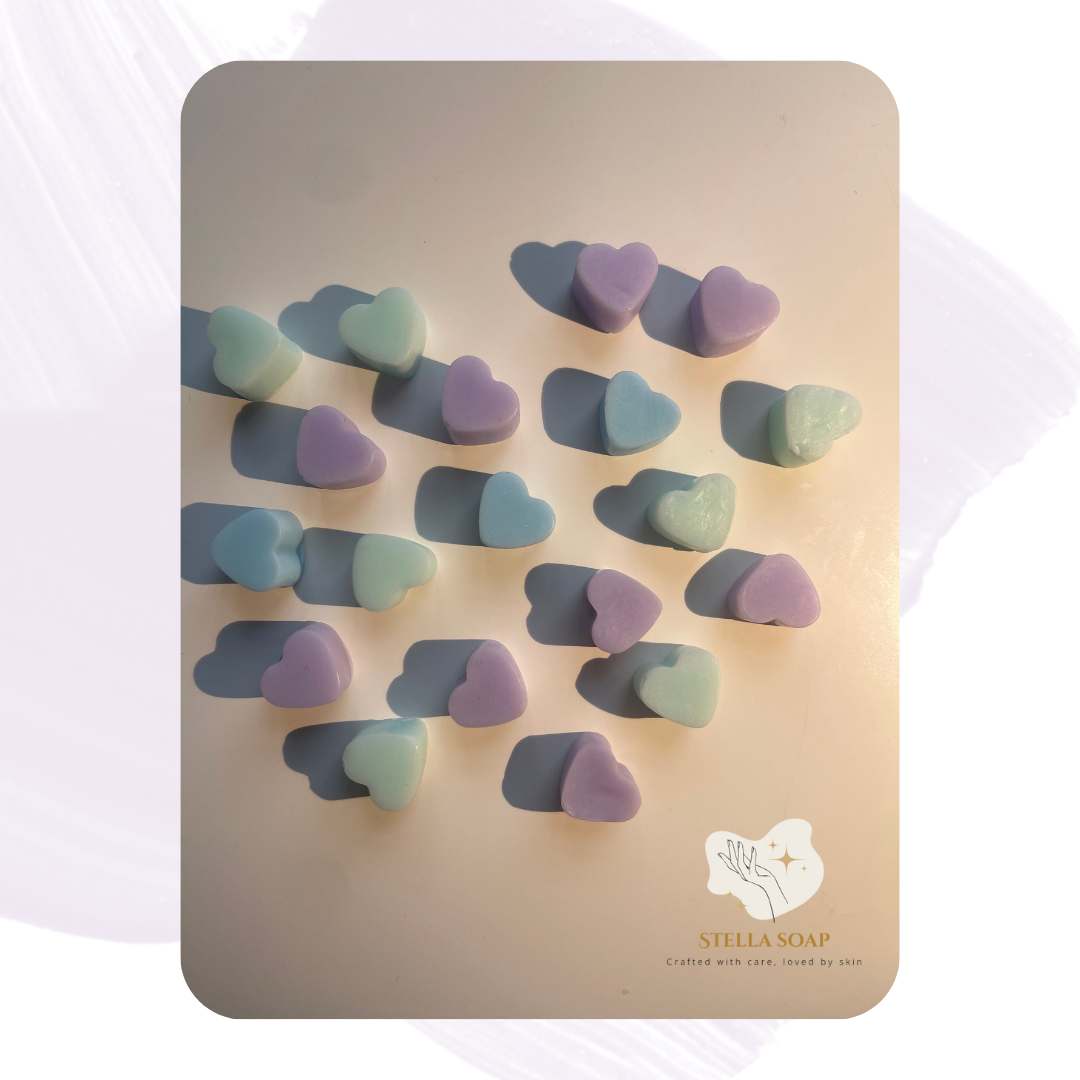 Mini hearts soaps