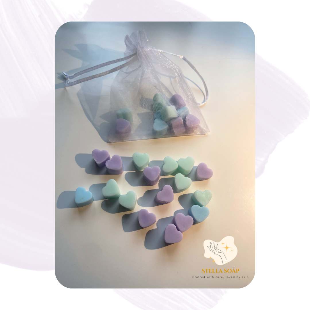 Mini hearts soaps