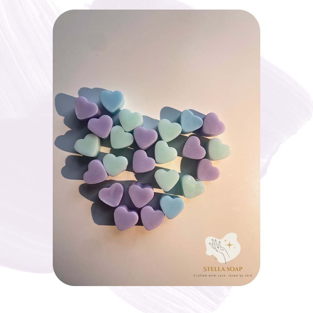 Mini hearts soaps